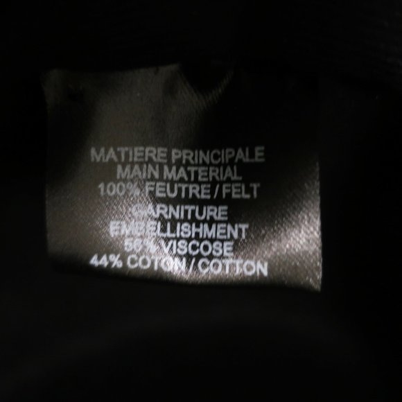 MAISON MICHEL KATE FEDORA HAT BLACK GROSGRAIN-TRIM - Picture 8 of 9
